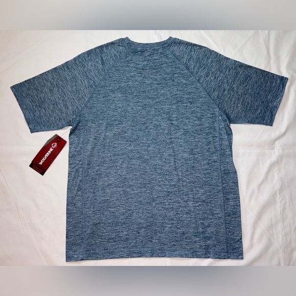 Wolverine NWT Men’s Size M Lake Blue Heather Eco Sun Stop Short Sleeve Shirt - Picture 8 of 8